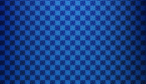 Blue abstract geometric seamless pattern background with oriental check and Stock Illustration