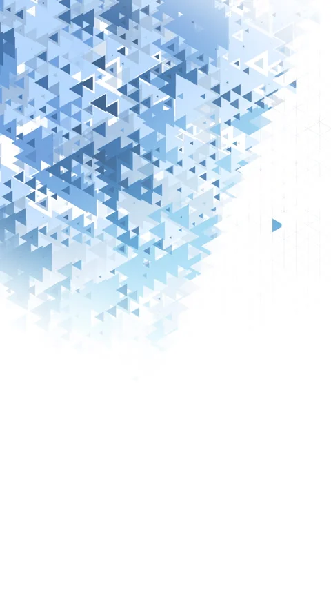 Blue abstract geometric triangle cluster on white background Vertical video. Stock Footage 330167603