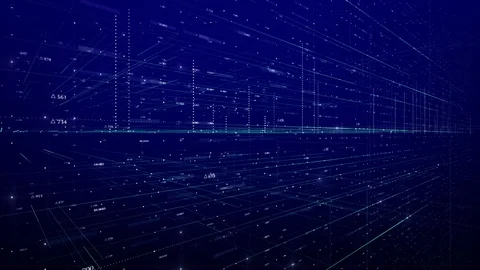 BLUE Abstract geometrical technology background. Video stock 80534890