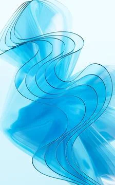 Blue abstract glass background, 3d rendering. Illustrazione stock