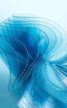 Blue abstract glass background, 3d rendering. Stock Illustration