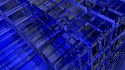Blue Abstract Glass Background Loop Stock Footage 246010504