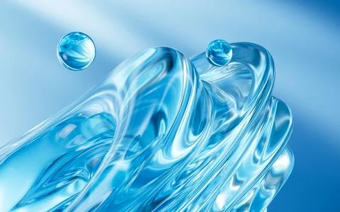 Blue abstract glass texture background, 3d rendering. Stock Illustration