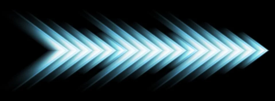 Blue abstract glowing arrows tech vector background Stock Illustration