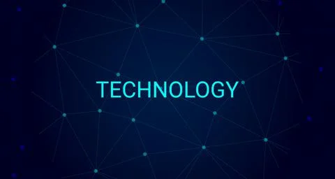 Blue Abstract Glowing Network Technology Background 스톡 일러스트