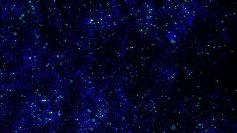 Blue abstract glowing particles. Starry sky. New Year Stock Footage 258776554