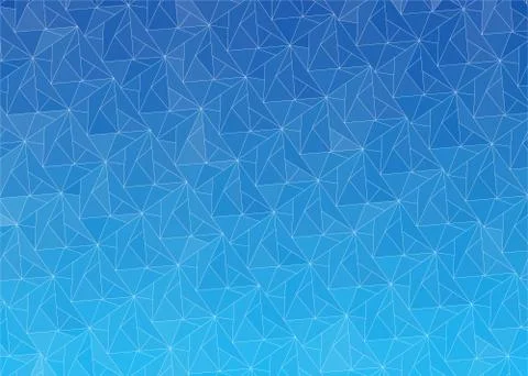 Blue abstract gradient background with triangles Stock Illustration