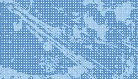 Blue abstract halftone background with grunge texture and distressed patterns 스톡 일러스트