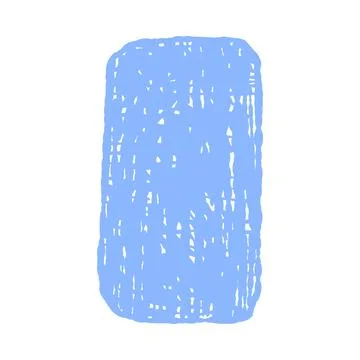 Blue Abstract Hand Drawn Isolated Shape Stockillustratie