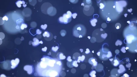 Blue abstract hearts background. Seamless loop Valentines Day holiday animation. Stock Footage 101306893
