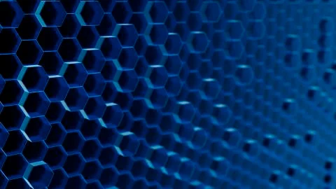 Blue Abstract Hexagon Background Stock Illustration
