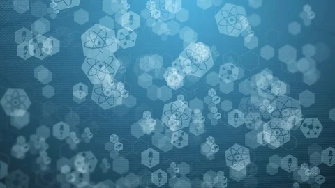 Blue Abstract Hexagon Pattern. Stock Footage 73872356