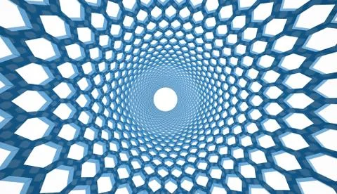 Blue abstract hexagonal background Stock Illustration