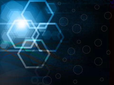 Blue abstract illustration Stock Illustration
