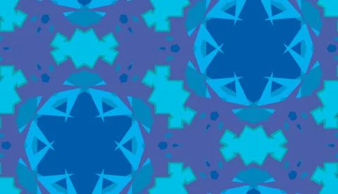 Blue Abstract Kaleidoscope Background Stock Illustration