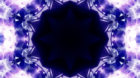Blue abstract kaleidoscope ornament. computer graphics Stock Footage 86203386