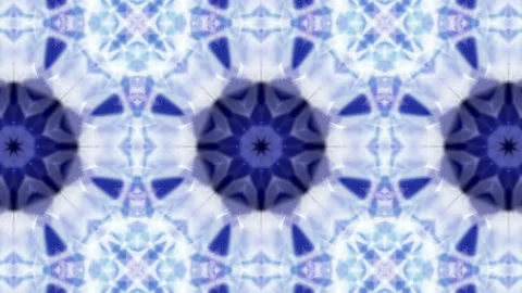 Blue abstract kaleidoscope ornament. computer graphics Video stock 86203663