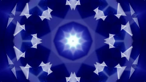 Blue abstract kaleidoscope ornament. computer graphics Stock Footage 86203685