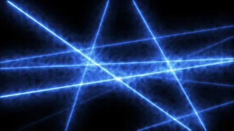 Blue abstract laser network with glowing electric lines, soft plasma haze, .. Stock Illustration