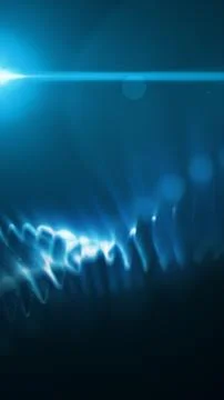 Blue abstract light wave with lens flare and glowing energy streaks, futuri.. Stock Illustration