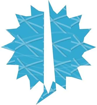 Blue abstract lightning bolt explosion icon 스톡 일러스트