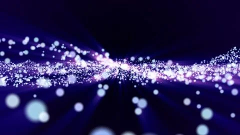 Blue Abstract Lights bokeh background loop. Seamless loop, loopable Animation Illustrazione stock