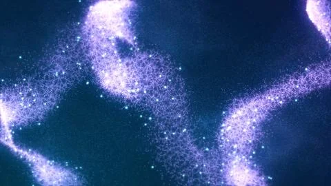 Blue Abstract Lights bokeh background loop. Streaks of Blue Light Abstract 스톡 일러스트