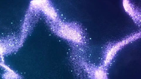 Blue Abstract Lights bokeh background loop. Streaks of Blue Light Abstract Stock Illustration