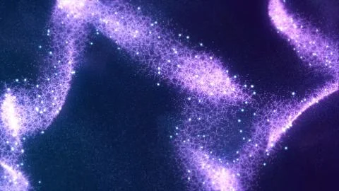 Blue Abstract Lights bokeh background loop. Streaks of Blue Light Abstract Illustrazione stock