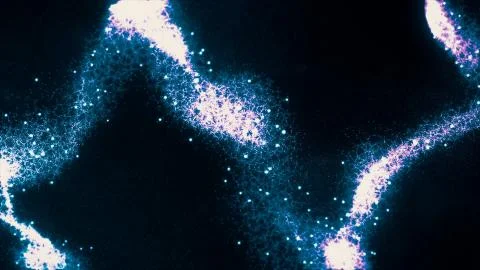 Blue Abstract Lights bokeh background loop. Streaks of Blue Light Abstract Stock Illustration