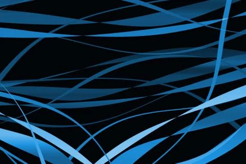 Blue abstract with lines on dark background Stock Illustration