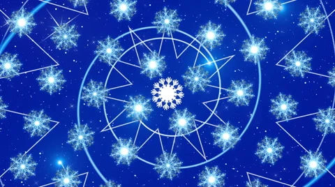 Blue abstract loop background, snowflakes Stock Footage 54895337