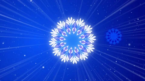 Blue abstract loop background, snowflakes Stock Footage 54956986