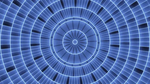 Blue abstract loop motion background, radial kaleidoscope Stock Footage 38196232