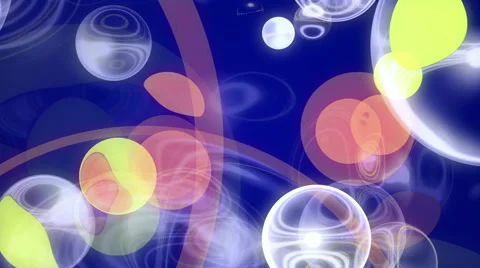Blue abstract loop motion background, multicolored bubbles Stock Footage 44399429