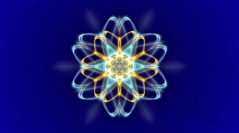 Blue abstract loop motion background, flower light Vidéo 47681011