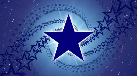 Blue abstract loop motion background, rotate stars Stock Footage 49176179