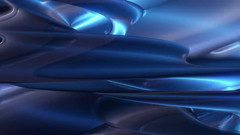 Blue Abstract Metallic Form Stock Footage 170945680