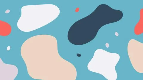 Blue abstract minimal shape background Stock Illustration