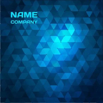 Blue abstract mosaic background. Stock Illustration