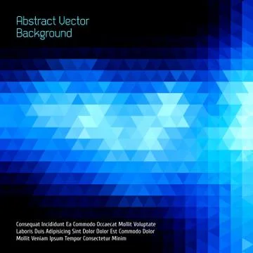 Blue abstract mosaic background. Stock Illustration