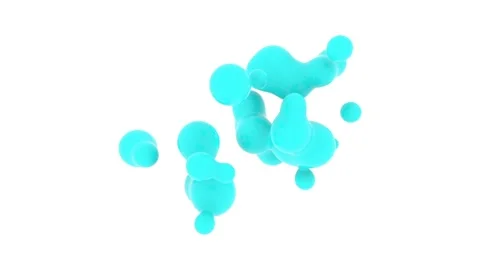 Blue abstract moving graphics. Organic design. Seamless loop. Stock Footage 144030222