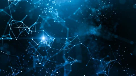 Blue abstract network and connections concept Vidéo 170156694