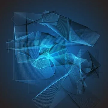 Blue abstract network background Stock Illustration