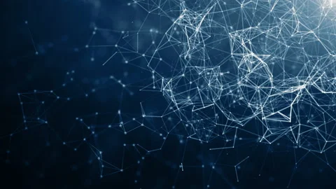 Blue abstract network data background Stock Footage 209497552