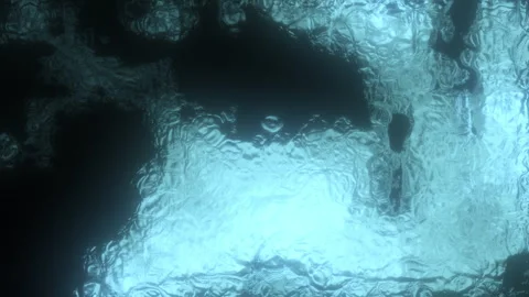 Blue Abstract Organic Fluid Flowing Morphing Evolution Behind Glass Texture Stock Footage 319820597