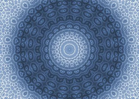 Blue abstract ornamental background Illustrazione stock
