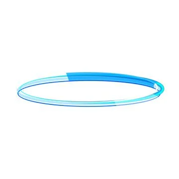 Blue abstract oval ring energy path connecting points Stock Illustration