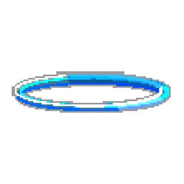 Blue abstract oval ring energy path connecting points Stock Illustration