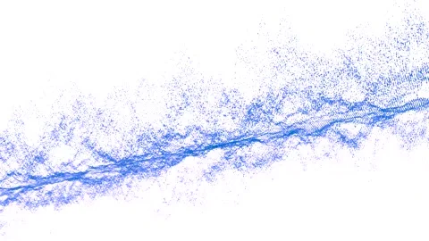 Blue Abstract Particle Wave Stock Footage 289117614